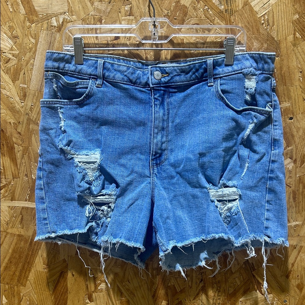Wrangler Distressed Denim Shorts, Size 16